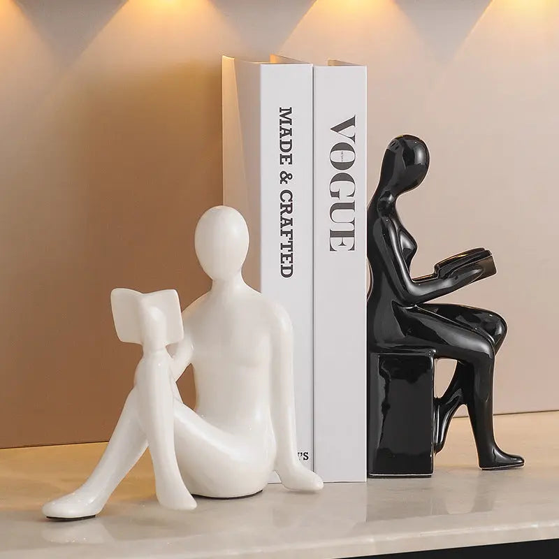 Modern bookends character ornaments home decor living room TV decorations eprolo