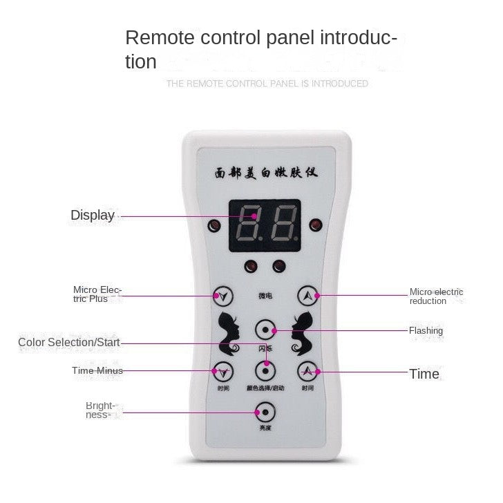 Home LED Colorful Photon Rejuvenation Device with Neck Beauty Mask Spectrometer Facial Whitening and Rejuvenation Beauty - Elevate