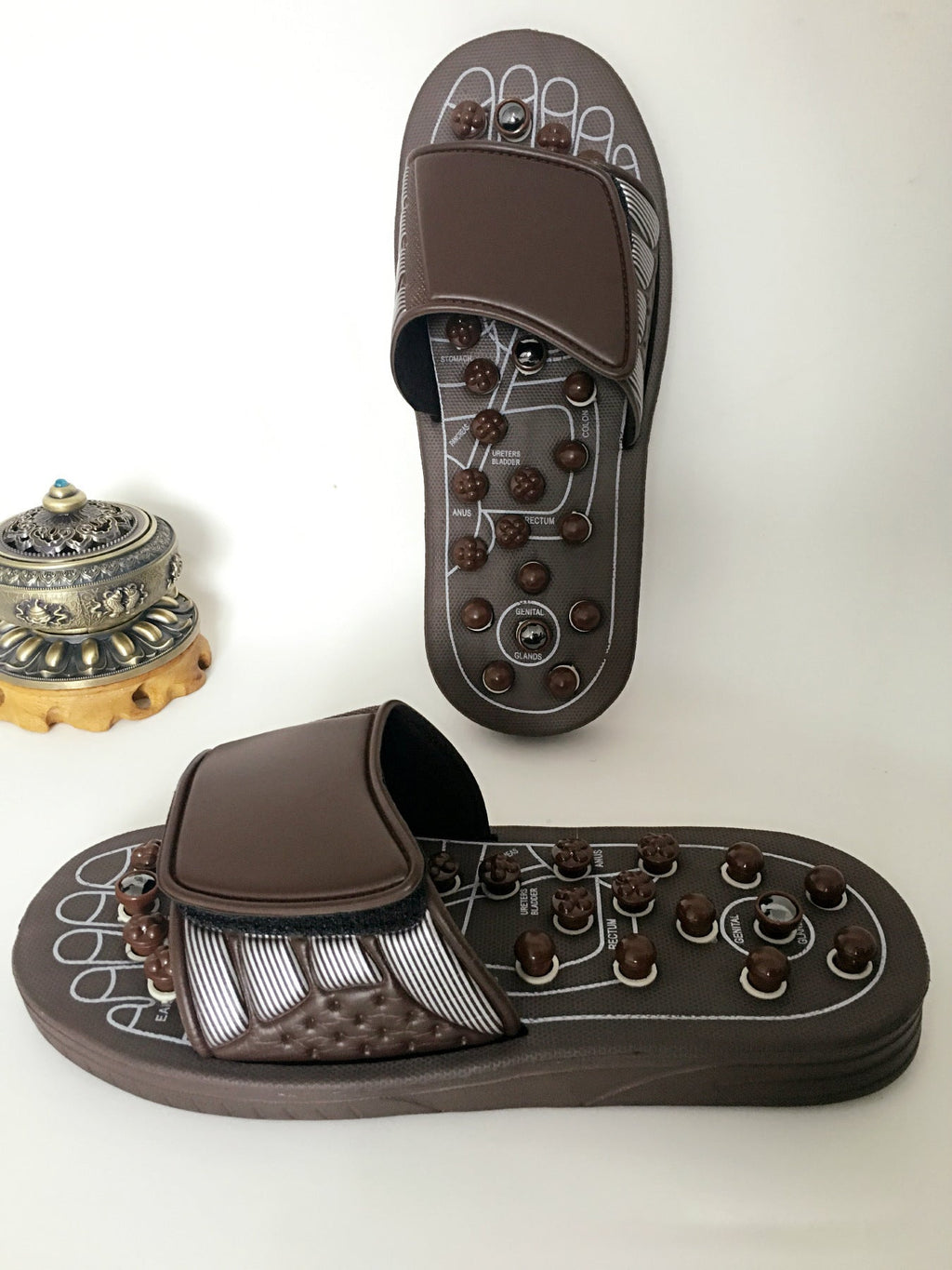 Massage Slippers, Elastic Foot Therapy, Health Spring, Rotating Massage Shoes, Magnetic Therapy, Foot Acupoint Health Massage - Elevate