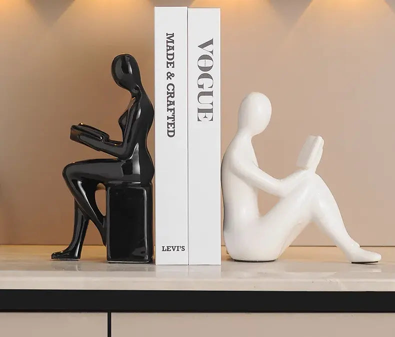 Modern bookends character ornaments home decor living room TV decorations eprolo