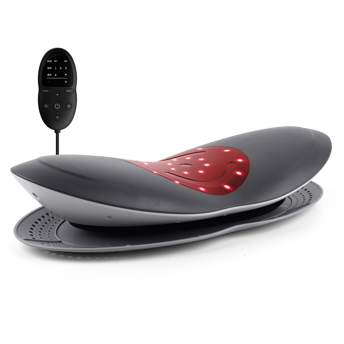 Waist Massager Lumbar Traction Inflatable Hot Compress Back Cervical Stretcher Massage Air Pressure Reduce Relief Pain - Elevate