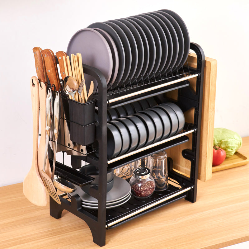 2 Layers Stainless Steel Dish Storage Rack Kitchen Storage Holder Dish Bowl Drain Rack - Elevate