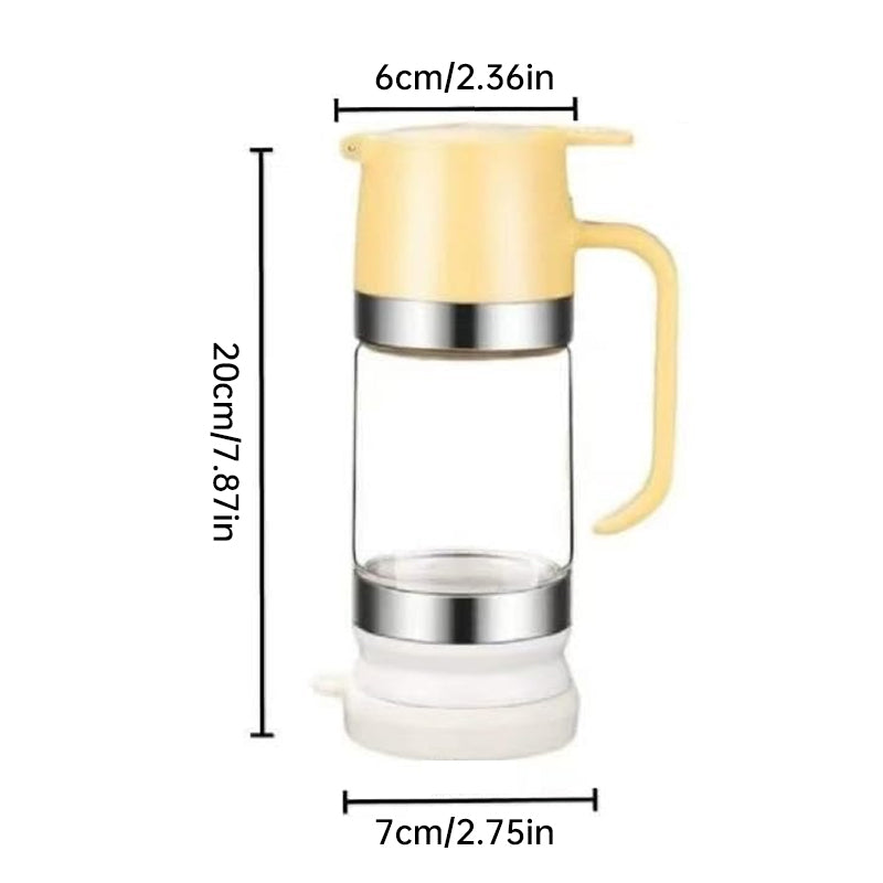 300ml Durable Glass Honey Dispenser with Handle, Transparent, Drip-Proof Press Pump for Bread, Honey Pot - Elevate