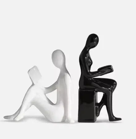 Modern bookends character ornaments home decor living room TV decorations eprolo