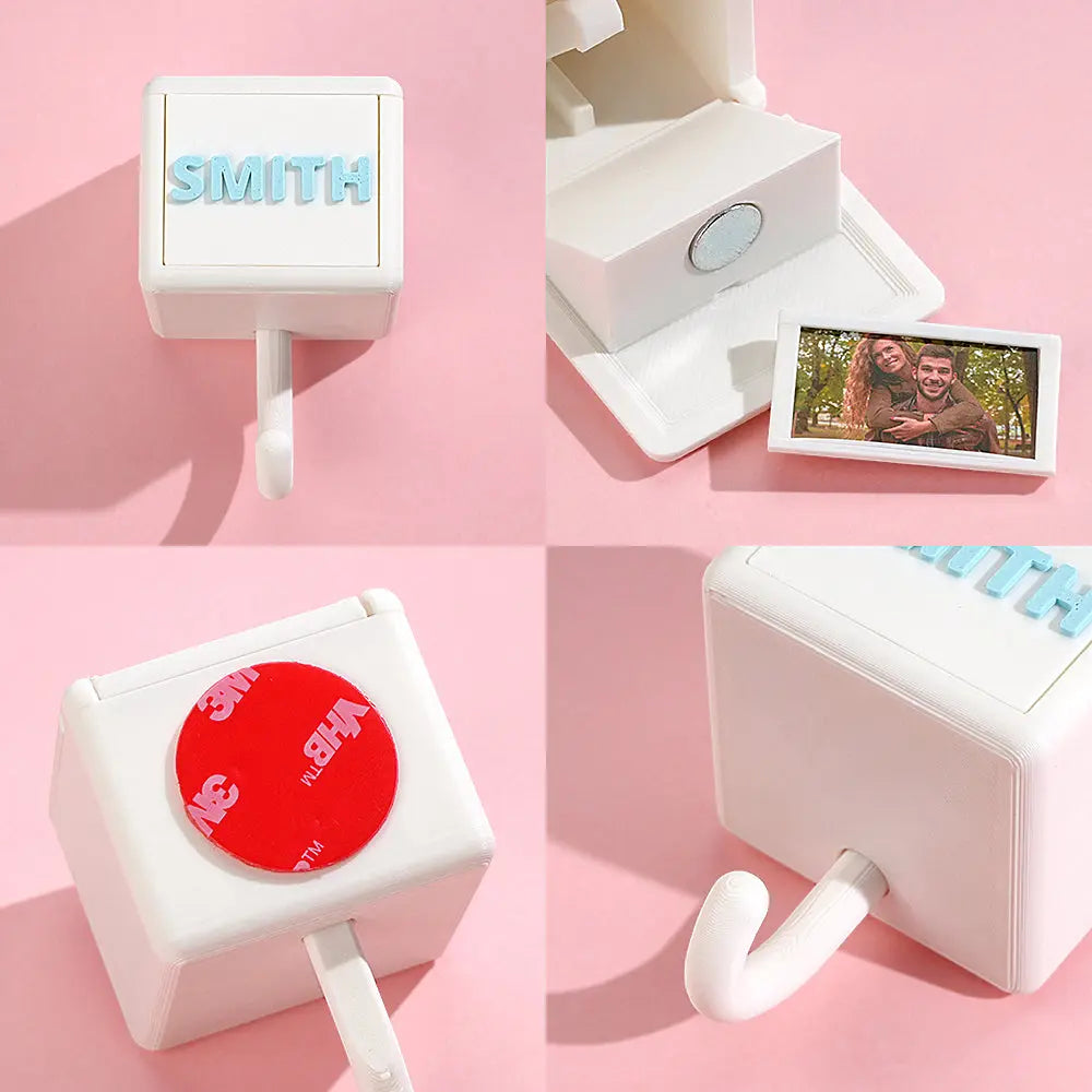 Personalized 3D Printed Gravity Hooks Home Decor Gift for Family eprolo