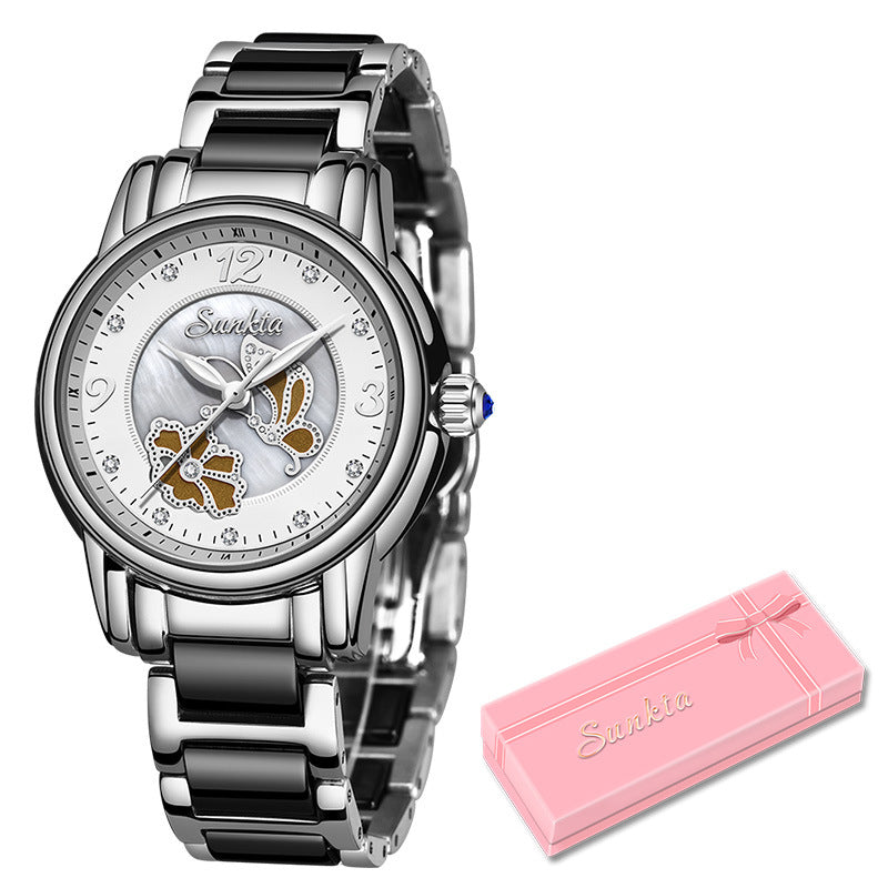 Lige High Quality Ceramic Watch Ladies Watch Exquisite Waterproof Watch - Elevate