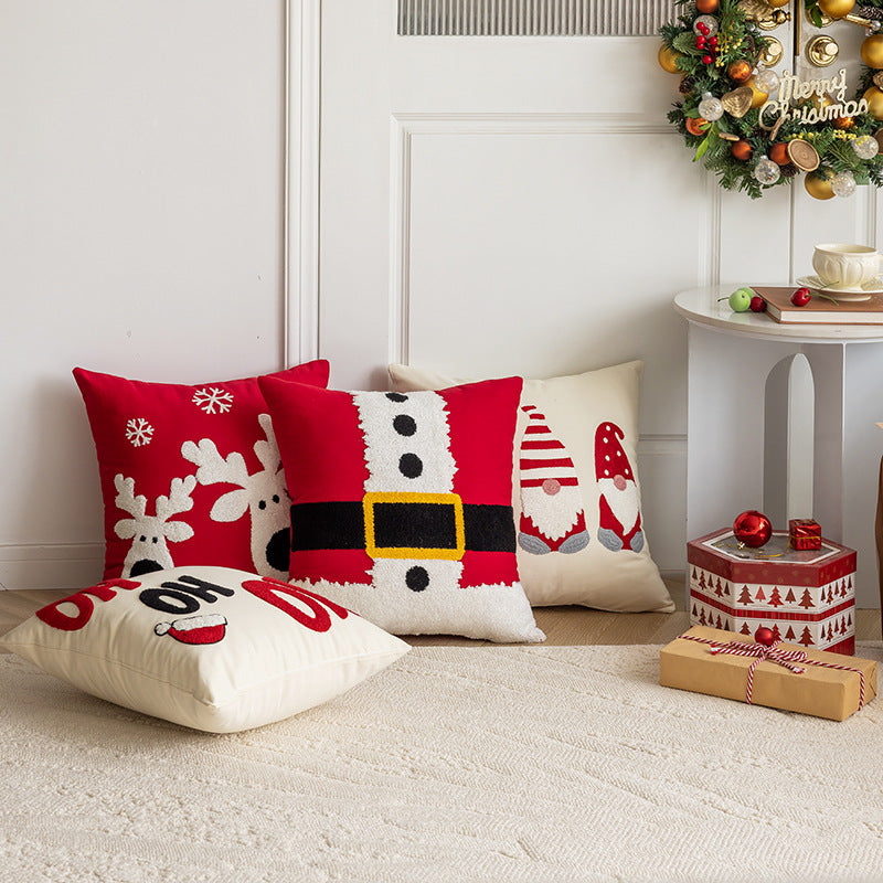Christmas themed embroidered pillows home decor living room sofas pillows holiday home decor - Elevate