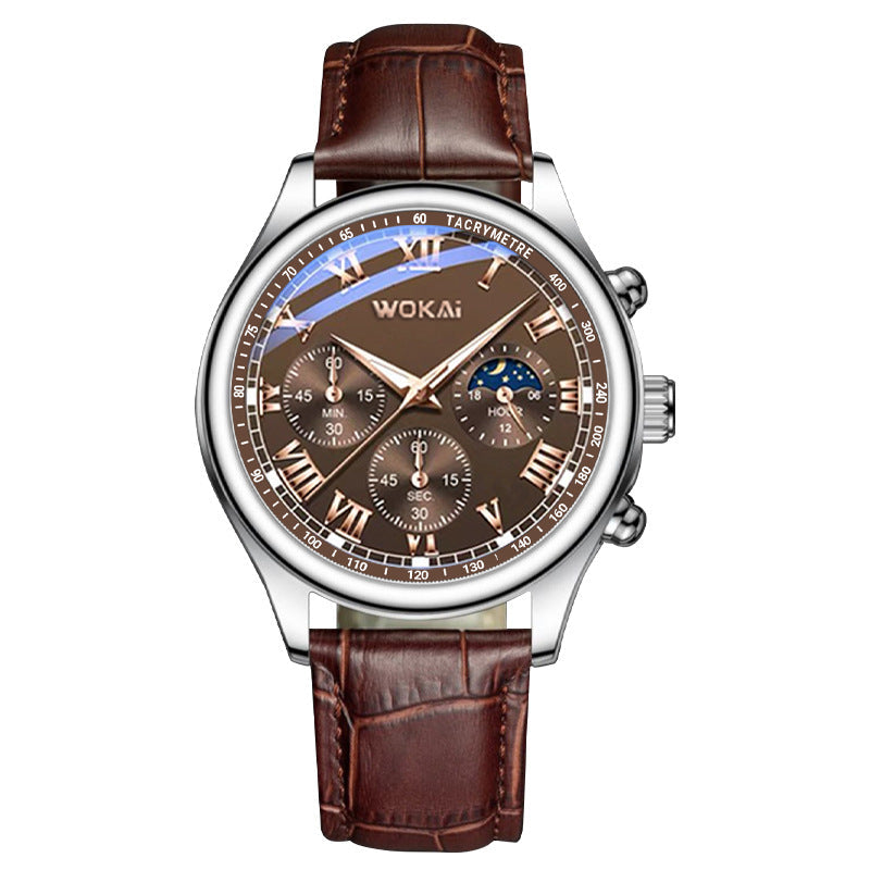 Business Watch Quartz Sports Watch Leisure Belt Men's Watch Men's Watch Men's Watch - Elevate