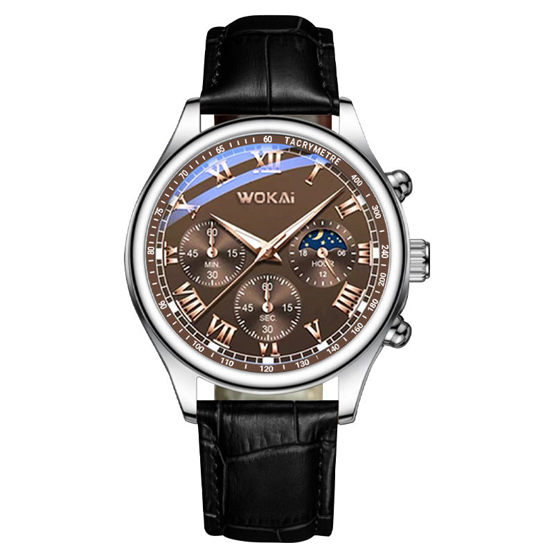 Business Watch Quartz Sports Watch Leisure Belt Men's Watch Men's Watch Men's Watch - Elevate