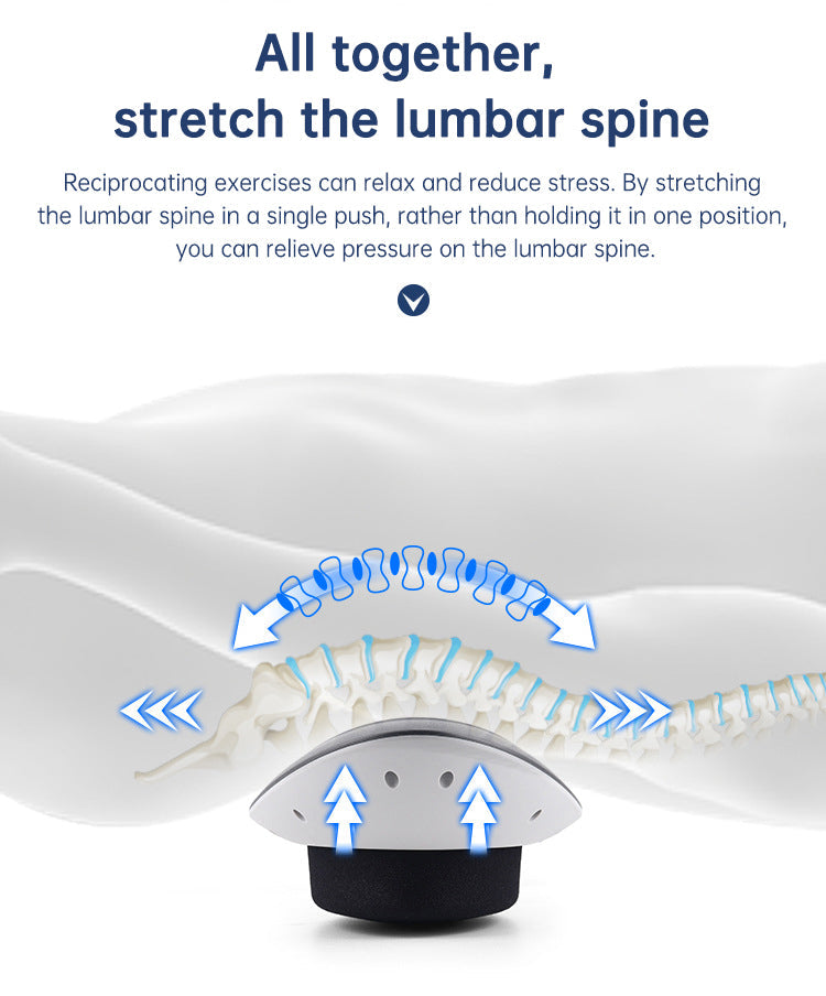Waist Massager Lumbar Traction Inflatable Hot Compress Back Cervical Stretcher Massage Air Pressure Reduce Relief Pain - Elevate