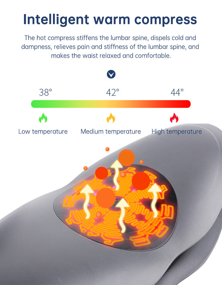 Waist Massager Lumbar Traction Inflatable Hot Compress Back Cervical Stretcher Massage Air Pressure Reduce Relief Pain - Elevate