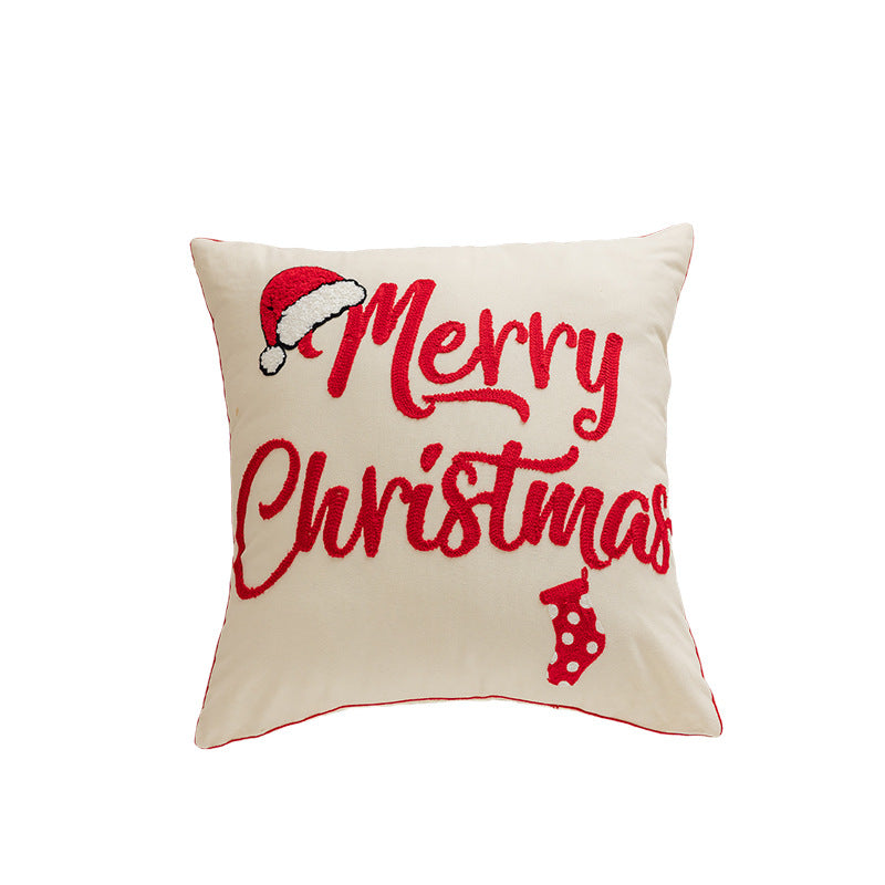 Christmas themed embroidered pillows home decor living room sofas pillows holiday home decor - Elevate