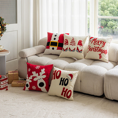 Christmas themed embroidered pillows home decor living room sofas pillows holiday home decor - Elevate