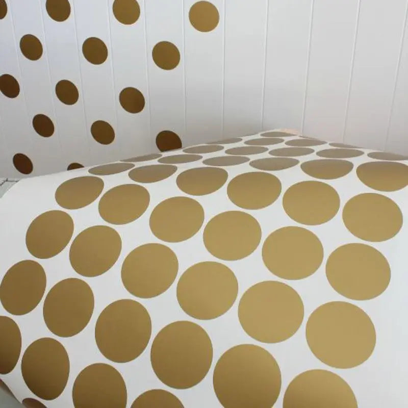 Gold polka Dots Wall Sticker Wall Art Decals Removable Kids Children Room home decoration Golden DIY Dot Stickers Home Decor eprolo